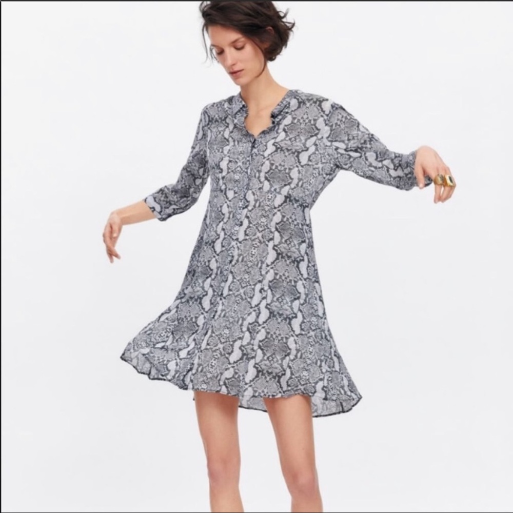 Zara Snake Print Dress As Seen On “Inventing Anna.”